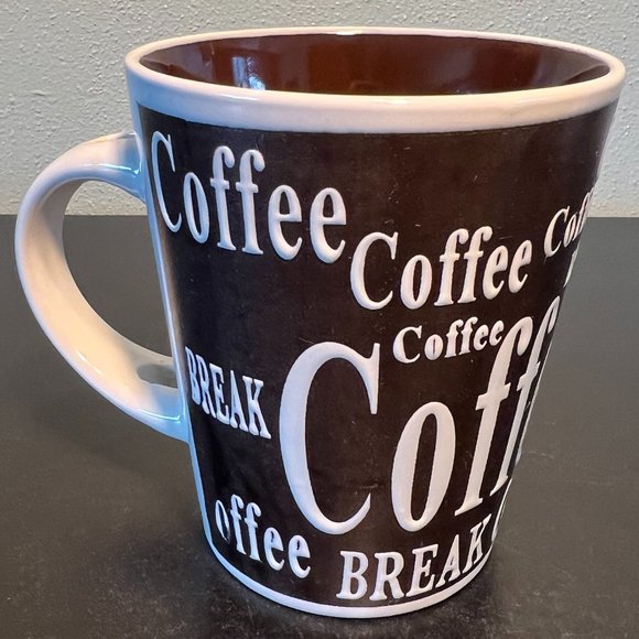 MR. COFFEE Embossed Coffee Break Ceramic Mug - Picture 2 of 7